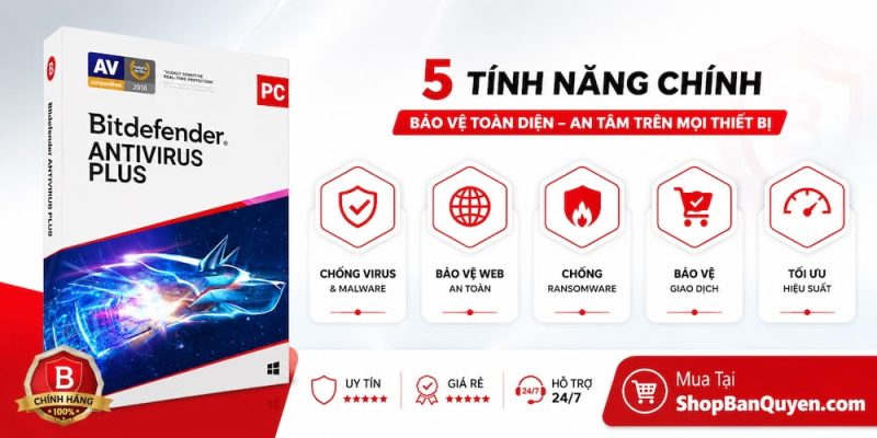 Các tính năng của Bitdefender Antivirus Plus