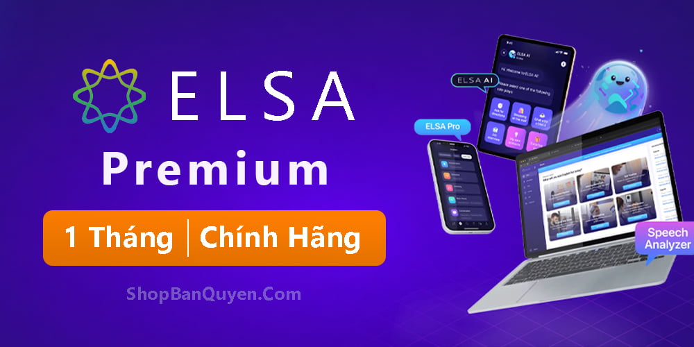 ELSA Premium 1 Tháng – Code Bản Quyền Chính Hãng