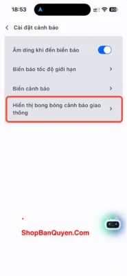 bat bong bong canh bao giao thong vietmap live 2