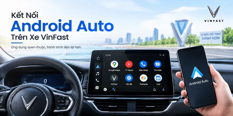 ket noi android auto voi xe vinfast